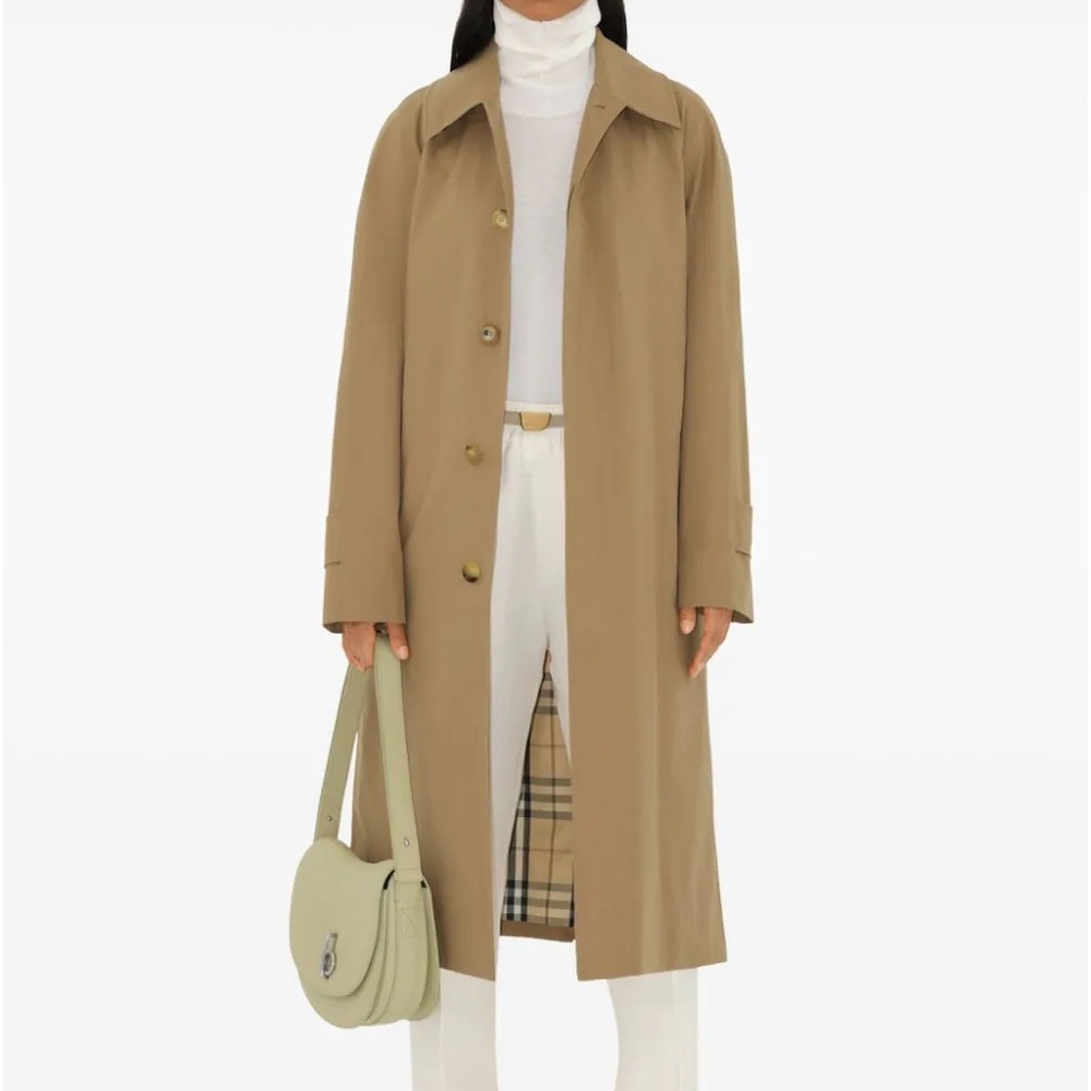 Authentic Vintage 90s Burberry Camden Car Coat Trench Coat XL Wool Liner Tan